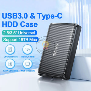 Orico New 2.5/3.5 Inch USB3.0 Mobile Hard Disk Box Type-C Hard Disk Base Is Suitable for Notebook Desktop External Box Pc Case