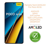 Replacement New Display For Xiaomi Poco X6 5G 23122PCD1 23122PCD1G AMOLED Touch Screen With Frame Assembly