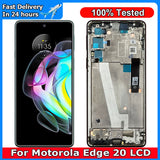 Replacement AMOLED LCD Display Touch Screen With Frame For Motorola Moto Edge 20 XT2143-1