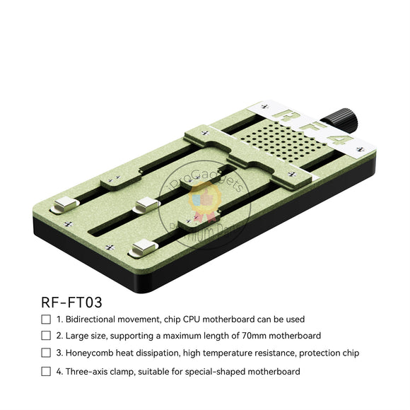 RF4 RF-FT03 Multi-Functional Mobile Phone Repair Fixture PCB Board Holder IC Chip CPU Glue Removal BGA Rework Soldering Clamp