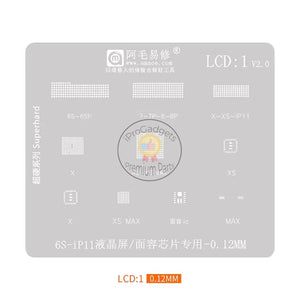 AMAOE LCD Screen IC Face-IC Stencil Net for iPhone 6-7-8-X MAX Series