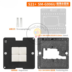 Amaoe BGA Reballing Stencil Planting Tin Platform for Samsung S21 Plus SM-G996U/0/W/D-S Middle Layer Planting Mesh Repair Tools