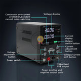 Aifen 3005 5A 30V 150W Adjustable DC Power Supply Digit Lab Bench Power Stabilized Power Supply Voltage Regulator Switch