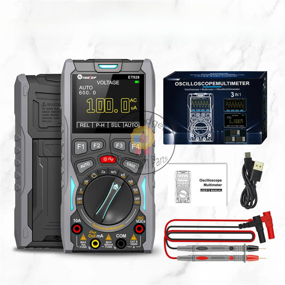 Tooltop 3In1 One Click Oscilloscope 12MHz 50Msps Sampling Rate 2.4