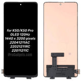 Pantalla táctil OLED de repuesto para Xiaomi Redmi K50 / Redmi K50 Pro 22041211AC 22021211RC 22011211C