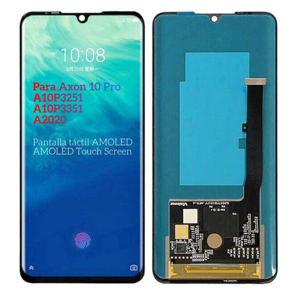 Replacement For ZTE Axon 10 Pro A10P3251 A10P3351 A2020 AMOLED Display Touch Screen Assembly