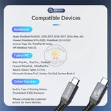 Orico Cable Compatible with Thunderbolt 4 Video Type USB C PD100W Fast Charge 40Gbps Data Transfer for Macbook