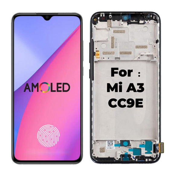 Replacement AMOLED Display Touch Screen With Frame for Xiaomi Mi A3 CC9e M1906F9SH M1906F9SI