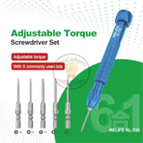 Relife RL-725 Adjustable Torque Screwdriver Set 6 in 1 Disassembly and Repair Phone Opening Tool Screwdriver Set