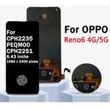 Ersatz für OPPO Reno 6 5G PEQM00 CPH2251 AMOLED LCD-Display Touchscreen Montage