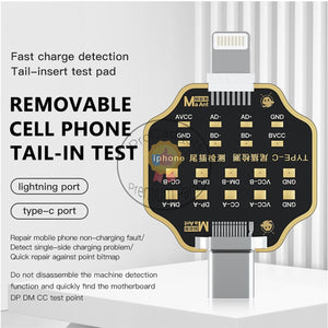 MaAnt Non-removal Phone Tail Plug Test Board Mechanic T-824 High Precision Digital Tail Insertion Tester for iPhone Huawei iPad