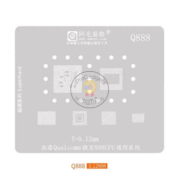 AMAOE Q888 0.12mm BGA Reballing Stencil Snapdragon 888 (Upper and Lower Layer)