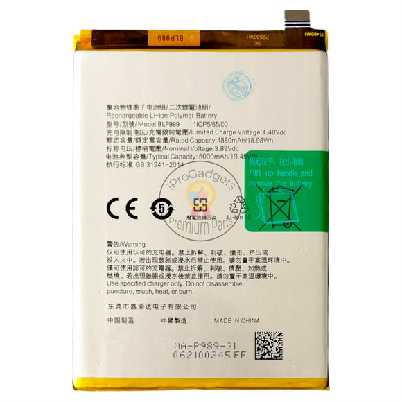 Replacement Battery for Oneplus Nord CE 3 Lite Repair Parts Premium Quality BLP989