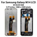 Ersatz-LCD-Display, Touchscreen mit Rahmen für Samsung Galaxy M14 5G M146B M146B/DS