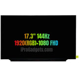 Replacement New Display 17.3 inch NV173FHM-NX3 FHD 144hz LCD Screen Panel