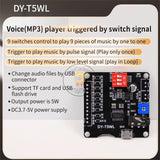 5W MP3 Player Sound Module Voice Playback Board 9CH One-for-One Control Audio Player Module