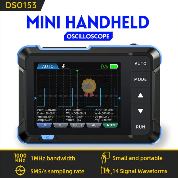 Fnirsi DSO153 Portable Digital 2 In 1 Oscilloscope Signal Generator 1MHz Bandwidth Multifunctional Electronics Repair Tools