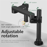 MaAnt JX-02 Robotic Arm Microscope Articulating Arm Bracket Rotatable Large Operating Range Metal Forging Folding Stand