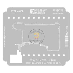 Amaoe P70P+-008 0.08mm Middle Layer BGA Reballing Stencil for Huawei Pura 70Pro+