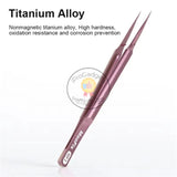 Amaoe MaoFix High Hardness Non-Magnetic Precision Tweezers Ultra-Sharp Titanium Alloy Tweezer for PCB Board IC Chip Repair