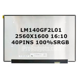 Replacement New Display LM140GF2L01 LM140GF2L 01 14.0 inch 2.5K Laptop LCD Screen 60hz