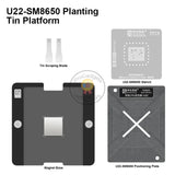 Amaoe U22 0.12mm BGA Reballing Stencil Platform Set for Qualcomm Snapdragon 8Gen3 SM8650