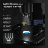 Digital Microscope 2000X HD WiFi Dual Lens Portable Multi-Angle Camera Microscope for Welding Circuit Board Maintenance