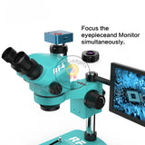 RF4 7-50X Trinocular Optical Magnification HDMI USB 38MP Camera 10 Inch Monitor Continuous Zoom Microscope RF7050TV-638-S010