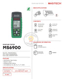 Mastech MS6900 Higrometre MS6900 Mini Digital Moisture Meter Wood/ Lumber/Concrete Buildings Humidity Tester with LCD Display