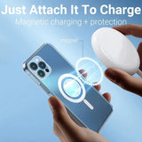 Magsafe Magnetic Wireless Charging Clear Phone Case Hard Shockproof Cover for iPhone 14-15 Series