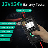 Mastfuyi  FY8912B Car Automotive Battery Tester 12/24V Battery System Analyzer 100-2000CCA Charging Cranking Diagnostics Tools