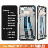 Replacement AMOLED Display Touch Screen With Frame For Xiaomi Mi 11 Lite 5G M2101K9G M2101K9C M2101K9R