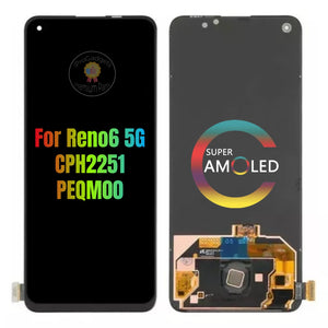 Replacement For OPPO Reno6 5G PEQM00 CPH2251 AMOLED Display Touch Screen Assembly