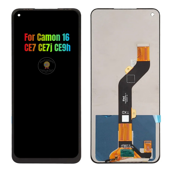 Replacement LCD Display Touch Screen Assembly For Tecno Camon 16 CE7 CE7j CE9h Black