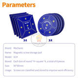 Mechanic SCR Portable Magnetic Screw Storage Pad Strong Adsorption for Mobile Phone Maintenance Screws Classified Storage Mat