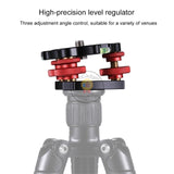 Puluz Tri-wheel Adjustable Leveling Camera Base Aluminum Alloy Ball Head for DSLR Camera Tripod Head Accessories