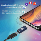 PD 27W OTG Adapters IOS Female To Type C Male Adapter Converter Fast Charging for iPhone 15 Series / iPad / MacBook Data Transfer Connector 2PCS