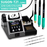 SUGON T21 Soldering Station Compatible Original Soldering Iron Tip Temperature Welding Rework Station 210/245/115 Handle Control