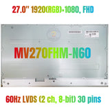 Replacement 27inch LCD Screen Display Matte MV270FHM-N60 30Pins 60Hz Non-Touch