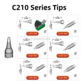 SUGON C210-031 Soldering Tips Compatible for JBC SUGON AIFEN A5/A9/A9pro/A10/T21/A902/T26D/T3602 T210 Replacements Handle Tips