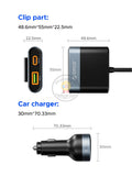 Orico 98W Car Back Seat Charger PD3.0 SCP AFC USB Type C Car Charger USB Cigarette Lighter for iPhone Huawei Samsung Xiaomi