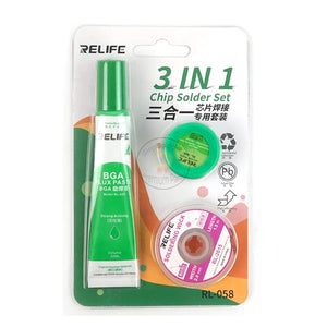 Relife RL-058 3 in 1 Chip Welding Special Set for IC Chip Repair Tools BGA Solder Paste