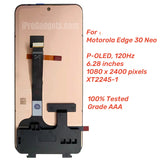 Replacement New AMOLED Display Touch Screen With Frame For Motorola Edge 30 Neo 5G XT2245-1 