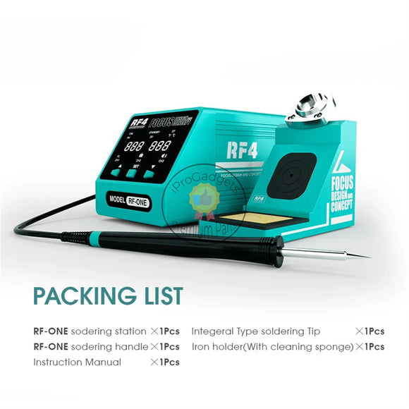 RF4 RF-ONE Intelligent SMD Soldering Iron LCD Digital Display Welding Station Temperature Control Fast Heating for PCB Repair