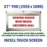 Replacement 27 inch All in One LCD Touch Screen LM270WFA-SSA1 LM270WFA (SS)(A1) for HP 27-D L75162-281