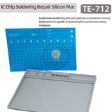 TE-712 Universal Silicone Mat Desktop Work Pad ESD Magnetic Repair Platform 2 IN1 for SMD BGA Soldering Station Repair Tools Pad