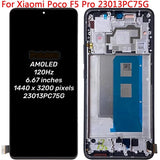 Replacement AMOLED Display Touch Screen With Frame for Xiaomi Poco F5 Pro 23013PC75G