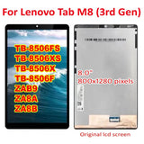 Replacement LCD Display Touch Screen For Lenovo Smart Tab M8 3rd Gen TB-8506FS/XS TB-8506X/F ZAB9 ZA8A ZA8B