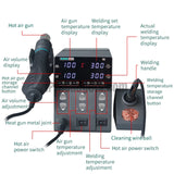 SUGON 202 2 IN 1 Soldering Station LED Display Adjustable Temperture Air Volume Electric Soldering Iron BGA Rework Station