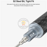 Relife RL-729A Steel Cannon King Carbon Fiber Screwdriver Set Carbon Fiber Finish 3D S2 Special Bits Repair Tools